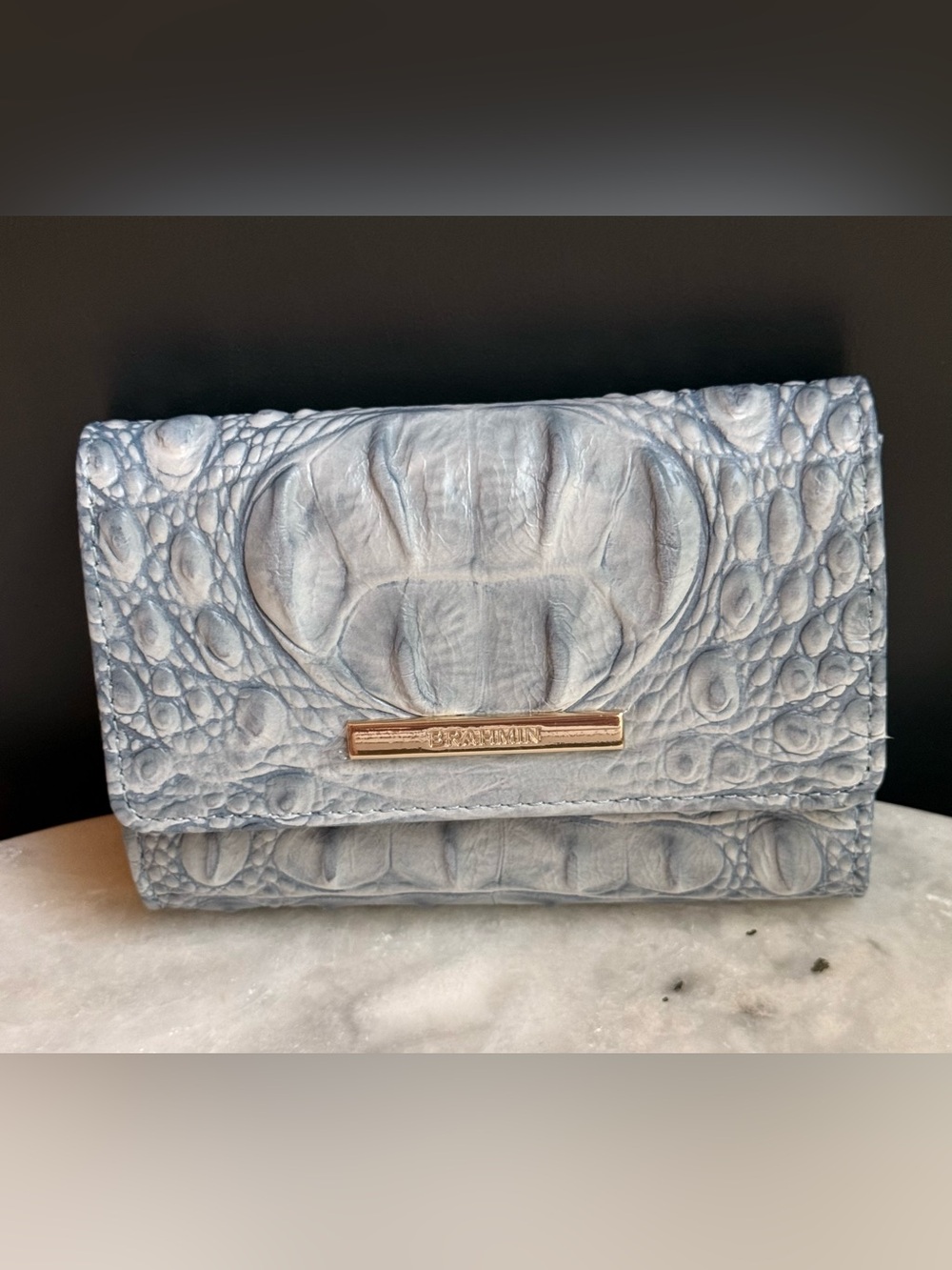 Brahmin Kerra Croc-Embossed Leather Wallet NWOT